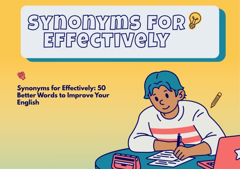 Synonyms for Effectively